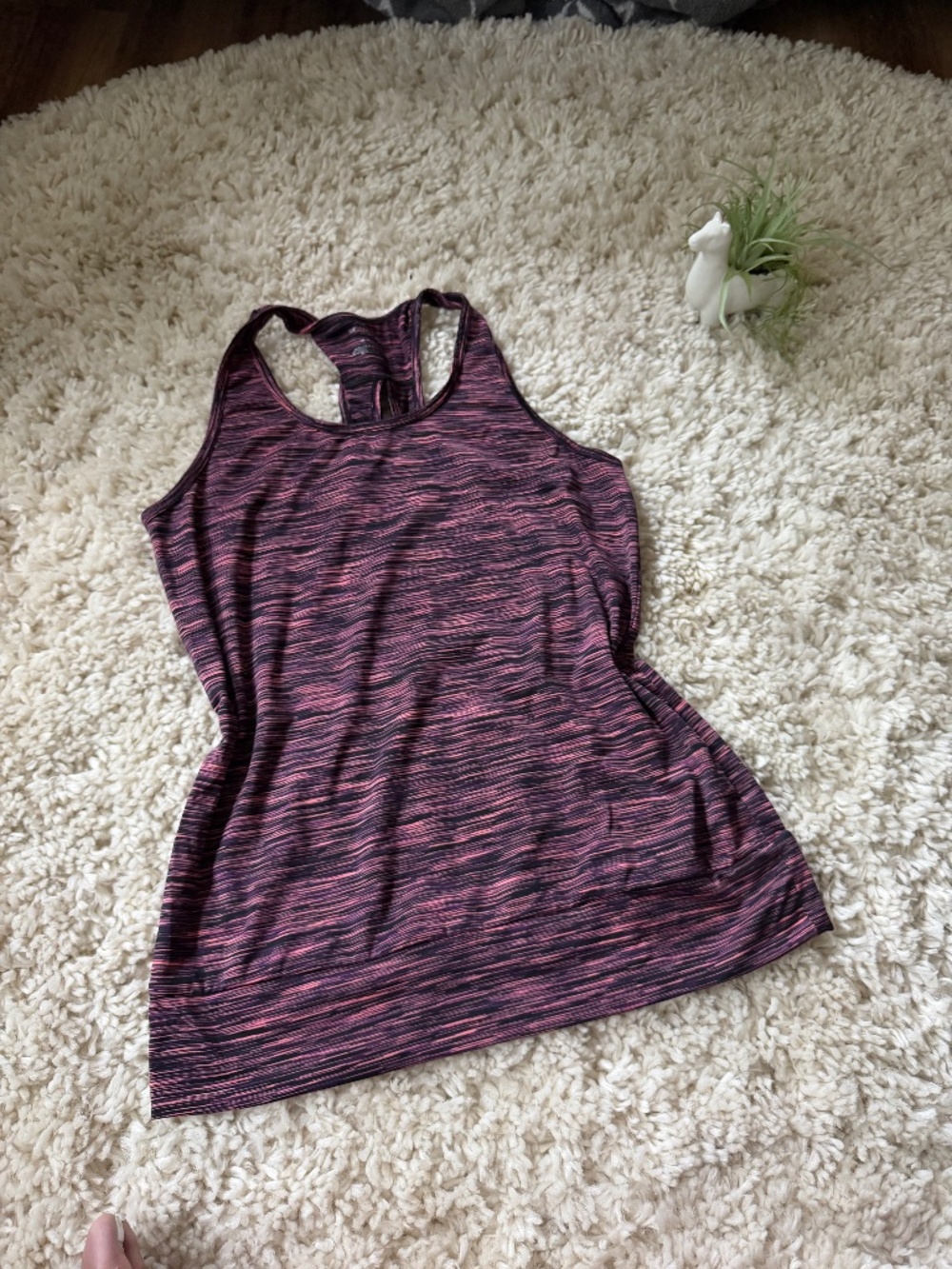 Breathable racerback tek gear Purple and Black Space-Dye athletic sporty gym wom